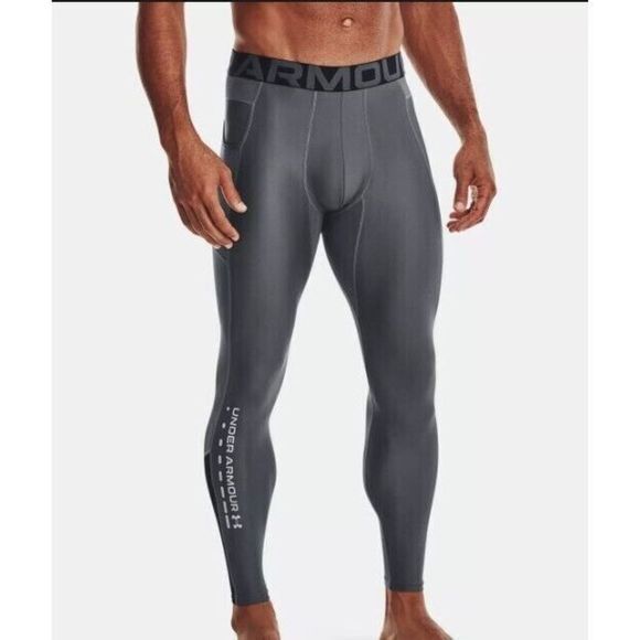 Under Armour 1370663 012 Men's Sz 2XL Gray Heatgear Vent Baselayer Leggings $60 - Picture 8 of 10